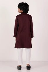 Boy's Panjabi (8-13Y) (Dk. Maroon)
